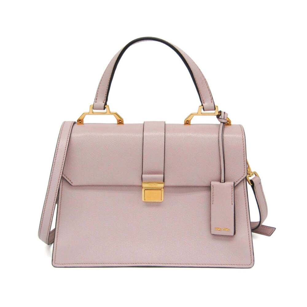 Miu Miu Madras Convertible Compartment Top Handle Leather Medium